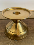 a** New Pair/Set of 2 Better Homes & Gardens Gold Brass Pillar & Taper Candlesticks Candleholders