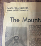 +* AS-IS Vintage Bristol (VA-TN) Herald Courier The Mountain Empire Story Jan 1968 Newspaper