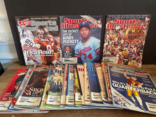 <€€ Vintage Sports Illustrated Magazine Lot/19 2003 Bo Jackson Manning Sosa Kobe