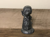 +* Vintage HALLMARK LITTLE GALLERY Fine Pewter Girl Playing Ukulele w/ Dog 1980 Miniatures
