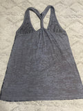 +* Women's Junior’s Nollie Small Gray Print Razorback Tank Top