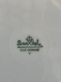 Vintage GRAY DAWN Rosenthal Selb Germany Set/8 10” Dinner Plates Gold rim, Gray band