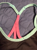 +* Girls Sz 30 Small Dance Sports Bra by Fruit of the Loom Pink Blue & Black