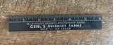 +* Vintage 6” Black Ruler Advertisement Milwaukee Gehl’s Guernsey Dairy Farms Milk Ice Cream Sewing