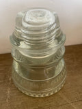 *^ Clear Vintage Glass Telephone Pole Insulator #25 Made in USA Beaded