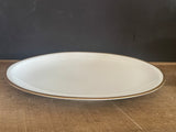 + Vintage Pfeiffer & Lowenstein Schlackenwerth Austria Empire II White China Gold Rim Oval PLATTER 1940s