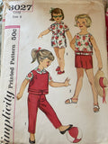 + Set/5 Vintage GIRLS Size 6 Smock DRESSES TOPS PANTS SHORTS Jumper Patterns 1960s 1970s