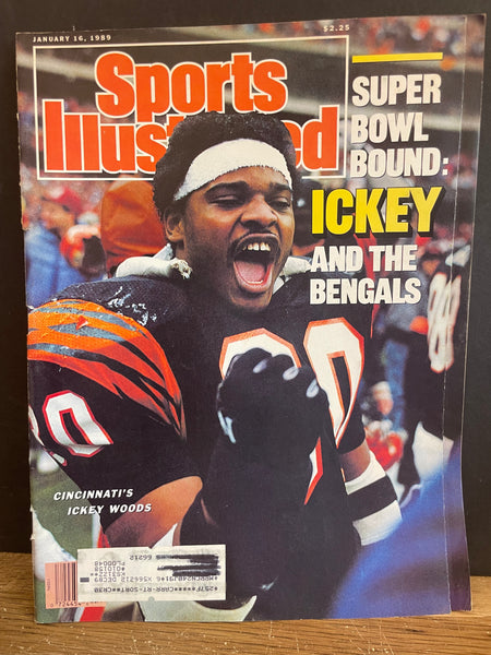 <€€ Vintage Sports Illustrated Magazine Ickey Woods January 15, 1989