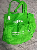 +* Grocery Tote Bag Ingles Lime Green  12” Wide  x 12” Tall x 8” Deep