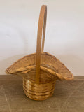 +* Small Basket Woven Wood With Handle