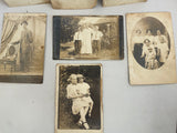 Antique Vintage Lot/7 Photos Photographs Post Cards B&W FAMILY