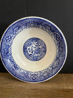 Vintage Blue and White Willow 6.5” Salad Dessert Cereal Bowl Oriental Design