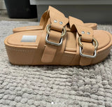 Dolce Vita Cici Blush Stella Buckled Platform Slide Sandals