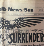 +* AS-IS Vintage S. Dekalb (GA) News/Sun 1901-1920  Reprint 6/27/1979 Germany Surrenders Newspaper Ephemera