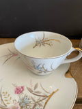 + Vintage NAPCO China Luncheon Hostess Set Handpainted 4-8” Luncheon Plates, 3 Teacups