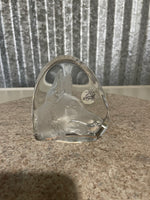 a** Cristal d’Arques France Lead Crystal Glass German Shepherd Paper Weight