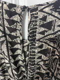 +* Womens/Juniors Mossimo XS Sleeveless Wide Leg Jumpsuit Pants Elastic Waist Black/Cream Geometric Print