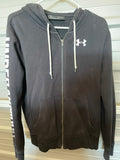 +* Mens Under Armour Loose Medium Black Sweatshirt Hoodie Long Sleeve Zip Up
