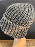 * Womens/Juniors Mossimo Gray & Tan Knit Winter Beanie Stocking Hat Cap One Size