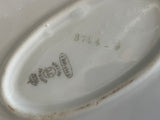 + Vintage Pfeiffer & Lowenstein Schlackenwerth Austria Empire II White China Gold Rim Oval PLATTER 1940s