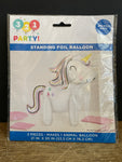 NEW Standing Foil Unicorn Balloon by 321 Party! 21“ x 30“ Sealed Air Fill Only