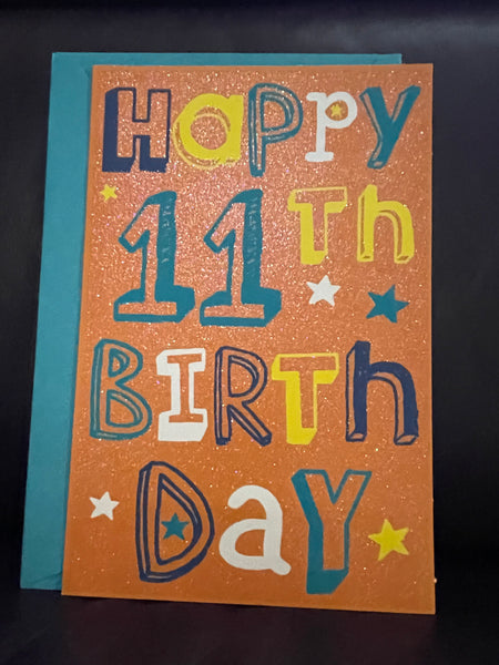 New Greeting Card HAPPY 11th BIRTHDAY w/ Envelope American Greetings