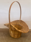 +* Small Basket Woven Wood With Handle