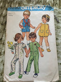 + Set/4 Vintage GIRLS Size 2 Toddler DRESS/Slip PANTS/Shorts TOPS Romper Patterns 1967-1971