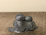 <€€* Vintage Hallmark Little Gallery Fine Pewter Birds At Break Of Day 1976 Miniatures