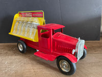 a* Vintage MetalCraft Coca Cola Delivery Truck Red & Yellow Reproduction