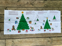 a** Christmas Tree and Presents Appliques Fabric with Instructions No-Sew Panels Crafting