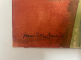 ** Rare Abstract Art Watercolor Painting 15x11 by Artist William Fletcher Jones Richmond VA 1968 Signed