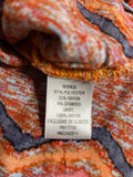 +* Womens/Juniors Small XHILARATION Orange & Blue Chevron Print Strapless Dress