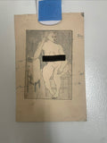 +* Art Sketch Drawing Figure Study 1960’s Unsigned