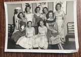 +* Vintage Group of Women in Party Dresses 1950s-1960s  B&W