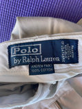 +^ Mens Beige Khaki Chino Pants By Ralph Lauren Polo 33x30 Cotton