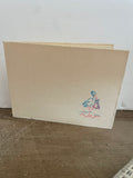 +* Vintage Baby Portrait Photograph Photo Holder Ivory with Embossed STORK Tabletop