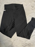 +* Youth XXSmall Black GK Cheer Gymnastic Leggings Mesh Cutout Running Athletic