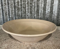 a** Beige Stoneware Serving Bowl 9” Diam Pottery Made in China