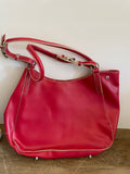 Red Faux Leather by Mossimo Shoulder Purse Bag Belt Strap Medium Size