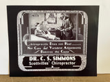 +* Vintage B&W Print Advertisement Dr CS Simmons Scottsville Chiropractor