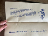 +^ Vintage AMERICAN INDIAN Calendar of Events by US States 1960s Dept of the Interior