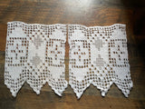 +* Pair Set/2 Ivory Crocheted Doilies 8.5” W x 10” H Triple Point Edge