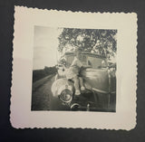 +* Vintage (3) B&W Photographs 1940’s ? Children Car Family 5x7, 4 x 5.5, 3x3