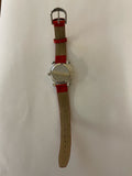 Womens Suzanne Somers Wrist Watch Red Band Stainless Steel Japan Movement Ladies Butterflies