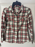 +* Women Juniors XSmall Old Navy Long Sleeve Red Blue Green Plaid Flannel Small Lightweigh