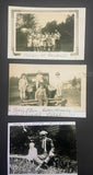 +* Vintage (3) B&W Photographs Family Picnic,  Kids on Antique Car, Uncle & Young Girl Reprints Small Prints Early 1900s-1920s