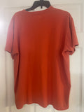 ** Mens Large Polo Ralph Lauren Orange Crew Neck T Shirt Pony Logo 100% Cotton
