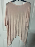 +* Women’s Junior’s Y2K Small Oversized T-shirt by Lush  Pink Handkerchief Hemline