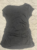 +* Women’s Junior’s XSmall Liz Lange Maternity Solid Black Top Short Sleeve Side Gathers Form Fitting